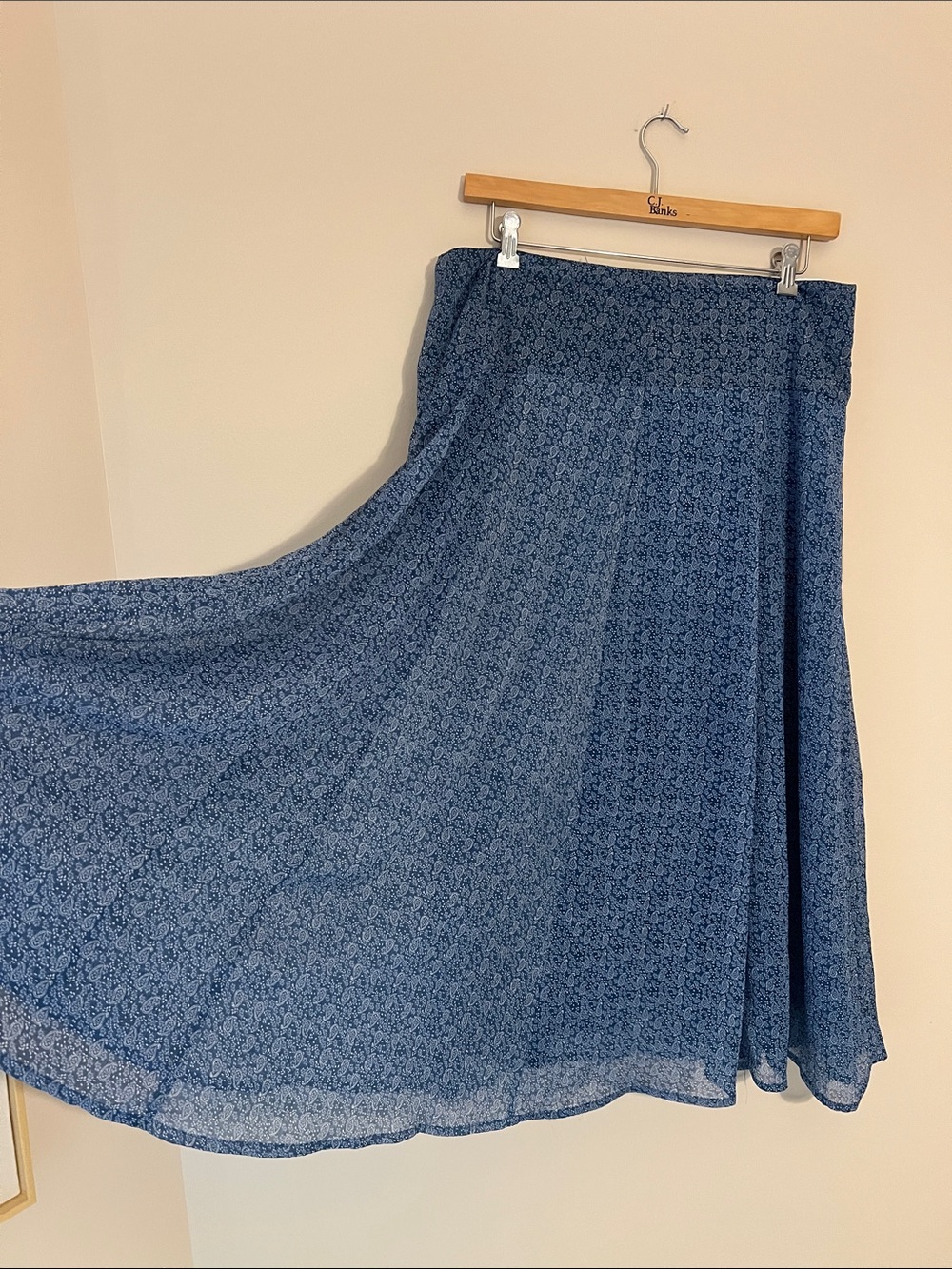Blue Floral A-Line Women's Skirt